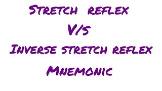 STRETCH VS INVERSEVSE STRETCH REFLEX MNEMONIC [upl. by Yentruoc]