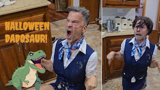 Dadosaur makes an appearance after our pitch perfect halloween dance 🦖😂 [upl. by Lateh641]