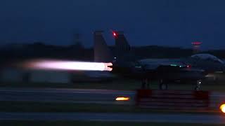 F15 night launch RAF Lakenheath 21923 [upl. by Derrek]