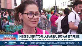 Mii de susținători la marșul Bucharest Pride quotSuntem aici să ne exprimăm iubirea față de toțiquot [upl. by Minerva]