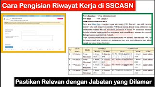 FULL Cara Pengisian Riwayat Kerja di SSCASN Deskripsi Diri dan Memasukkan Riwayat Kerja PPPK 2024 [upl. by Evadnee841]