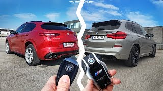 Alfa Romeo Stelvio Quadrifoglio vs BMW X3 M Competition TEST Spaghetti vs Wurst [upl. by Adalie]