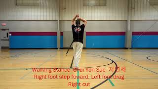 Haidong Gumdo Twohanded sword form 1  Commentary 20241015 [upl. by Kinsman]