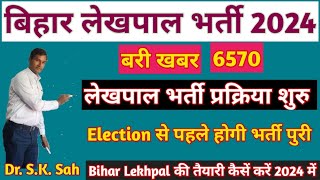 Bihar lekhpal vacancy 2024 big update  Election से पहले exam होगा  बिहार पंचायती राज विभाग [upl. by Aham372]