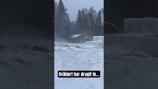 OVÄDRET ÄR HÄR 🥶🥶🥶 snowstorm snöstorm storm [upl. by Ayocal229]