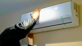 AIR CONDITIONER DETAIL INSTALL SPLIT DUCTLESS AC HEATING INVERTERMINI PUMP SYSTEM SETUPDIY HOW TO [upl. by So246]