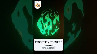 Procedural Cartoon Fire Material in Blender 3  EASY [upl. by Wycoff]