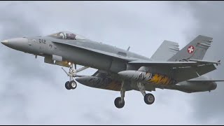 NATO Tiger Meet 2024 McDonnell Douglas FA18C Hornet Switzerland Air Force FHD [upl. by Nyladnarb]