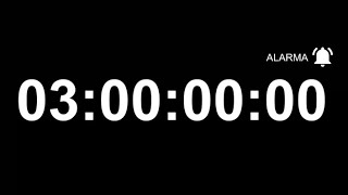 🔔CRONÓMETRO de 3 horas con ALARMA  Temporizador de 180 minutos [upl. by Blas121]