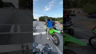 Who Won  🤔 kx450 vs kx450 kx450 streetracing dirtbike stuntvideo bikelife offroadracing [upl. by Reid]