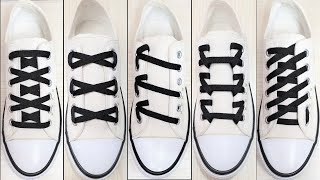 5 Ways to tie your shoelaces How to tie shoelaces shoes lace styles shoelace shorts viral [upl. by Lyrahs989]