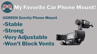 UGREEN Air Vent Gravity Phone Mount Review  My Favorite Car Mount [upl. by Kciremed]