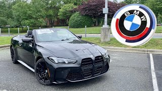 2025 BMW M4 Competition Convertible POV Start Up Test Drive Walkaround and Review [upl. by Lubet]