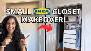 The EASIEST Small Closet Organization  Inexpensive IKEA AURDAL CLOSET [upl. by Sholom]