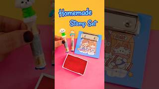 DIY Homemade Stamp Set 🤓🌈 easy crafts  art and craft  diy crafts shorts diy craft art [upl. by Disharoon843]