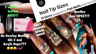 Testing BEETLES TIPEX Acrylic Nail Tips Kit  Unboxing amp Creating Cute Framed Angels Nail Design 💅🏾 [upl. by Colton]