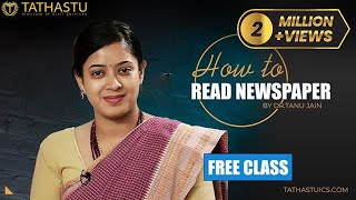 How to Read Hindu Newspaper by Dr Tanu Jain  TathastuICS [upl. by Arsuy625]