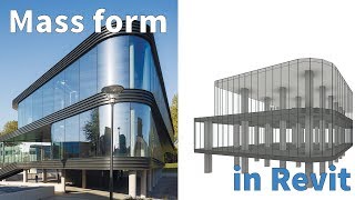 Learn Revit in 5 minutes Mass in revit quick overview Quick modelling [upl. by Amalberga]