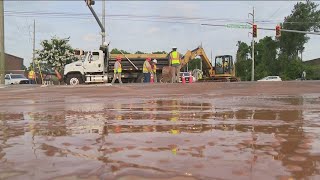 Powers Ferry Road reopens after water main break [upl. by Onailime]