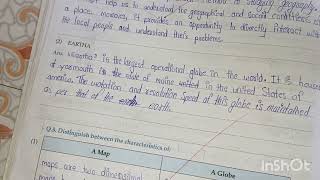 3rd lessongeography Comparing a globe and a mapField visitssolve pleasesubscribemychannel [upl. by Dennett174]