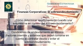 Finanzas corporativas Sobreendeudamiento Seleccione el capítulo del video [upl. by Harifaz]