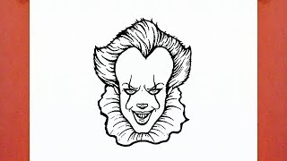 COME DISEGNARE PENNYWISE IL PAGLIACCIO DI IT [upl. by Thorlay]