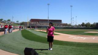 Esly Montenegro singing National Anthem at White Sox Spring Training [upl. by Cart]