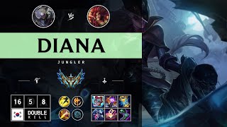 Diana Jungle vs Zyra  KR Challenger Patch 1413 [upl. by Eulau]