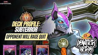 Master Rank Subterror Deck  GODLY Control  YuGiOh Master Duel Ranked [upl. by Yeltsew]