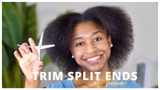 How to Trim Short Natural Hair at Home  Short and Awkward Length Hair [upl. by Edny427]