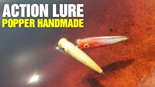 Popper Lure Handmade Action Test [upl. by Aniv]