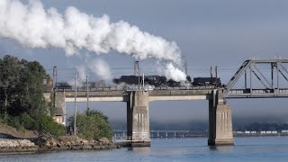 Australian steam locomotive Garratt 6029  Hawkesbury River  June 2019 [upl. by Silra208]