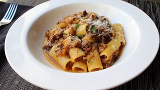 Pasta alla Genovese  Rigatoni with GenoveseStyle Meat Sauce [upl. by Eserehs]