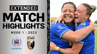 Fetu Samoa vs Fiji Bulikula  Extended Highlights  Pacific Championships  Week 1 2023  NRLW [upl. by Aratahs]