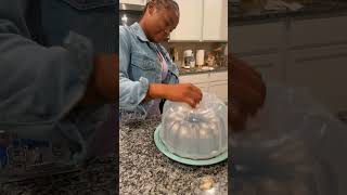 Girl bake cake for the 1st time and this happen 😂 WATCH TIL END shorts [upl. by Aronal]