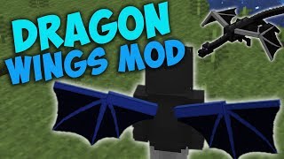 DRAGON WINGS MOD 1718 DOWNLOAD Minecraft Mod Review [upl. by Jacobs]