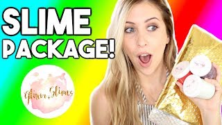 SLIME PACKAGE UNBOXING From FAMOUS SLIME SHOPS Satisfying slime ASMR [upl. by Eciruam]