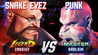 SF6 ▰ SNAKE EYEZ Zangief vs PUNK Dhalsim ▰ High Level Gameplay [upl. by Hardi203]