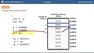 12 C programming  12 Pointers – Part 1  محمد يوسف [upl. by Leotie]