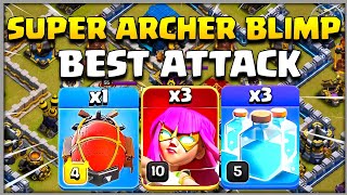 Best TH12 Super Archer Blimp Attack Strategy 2024 Clash of Clans [upl. by Ecyob]