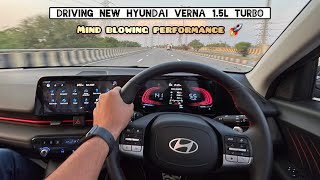 Enjoying 160PS Power 🚀 of the New Hyundai Verna 15L Turbo Petrol 2023 🔥 Driving in Sports Mode [upl. by Shari596]