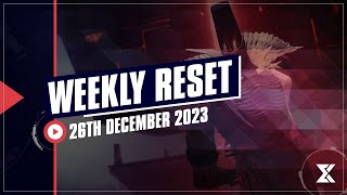 NEW Exotic catalyst plus DOUBLE crucible rewards Destiny 2 Weekly Reset 26th December 2023 [upl. by Lilhak]