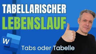 Einfacher tabellarischer Lebenslauf in Word Online Microsoft 365 [upl. by Anafetse415]