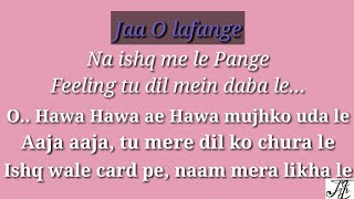 Hawa hawa karaoke song with female voice and lyrics Mubarakan [upl. by Fesuy]