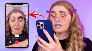 Hilfe 😳TIKTOK FILTER bestimmen mein MAKEUP 😂 [upl. by Aicenev322]