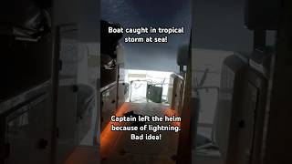 Boat caught at sea in tropical storm  boat news storm [upl. by Boyes]