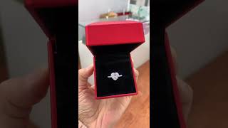 Moissanite silver ring jewelry wholesale jewelry labgrowndiamonds [upl. by Nesyaj720]