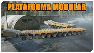 PLATAFORMA MODULAR AUTOPROPULSADA  UNA VERDADERA OBRA DE INGENERIA  SPMT PACK  SNOWRUNNER MODS [upl. by Ahsit388]