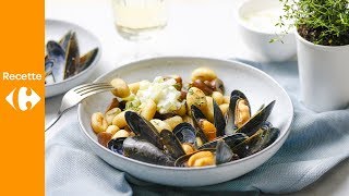 Gnocchi et moules avec sauce au céleri [upl. by Sadye]