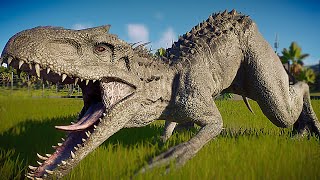 GIGANOTOZAUR vs INDOMINUS REX TEST NOWYCH DINOZAURĂ“W Z DLC  JURASSIC WORLD EVOLUTION 2 [upl. by Ilsel201]